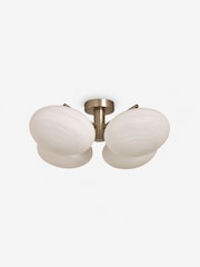 MADE.COMS Silver/Frosted Caleb 4 Flush Light - Image 2 of 2