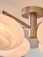 MADE.COMS Silver/Frosted Caleb 4 Flush Light - Image 4 of 7