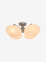 MADE.COMS Silver/Frosted Caleb 4 Flush Light - Image 6 of 7
