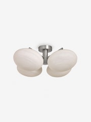 MADE.COMS Silver/Frosted Caleb 4 Flush Light - Image 7 of 7