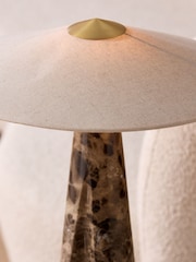 MADE.COM Black/Brown Heath Marble Table Lamp - Image 2 of 5