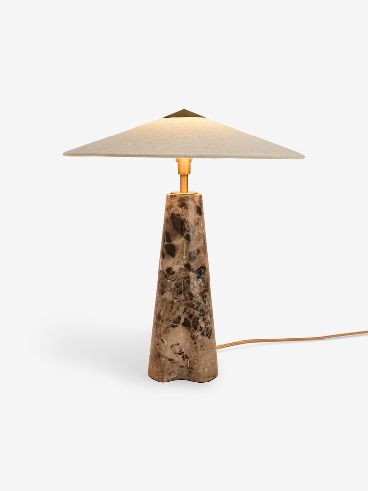 MADE.COM Black/Brown Heath Marble Table Lamp - Image 5 of 5