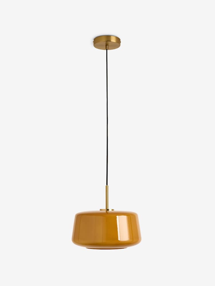 MADE.COM Amber Orange Camilo Pendant Light - Image 1 of 2
