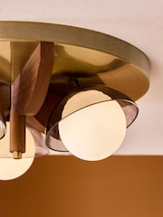 MADE.COM Brown Layla 3 Flush Light - Image 2 of 5
