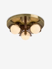 MADE.COM Brown Layla 3 Flush Light - Image 4 of 5