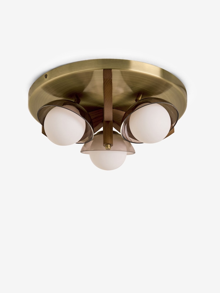 MADE.COM Brown Layla 3 Flush Light - Image 5 of 5
