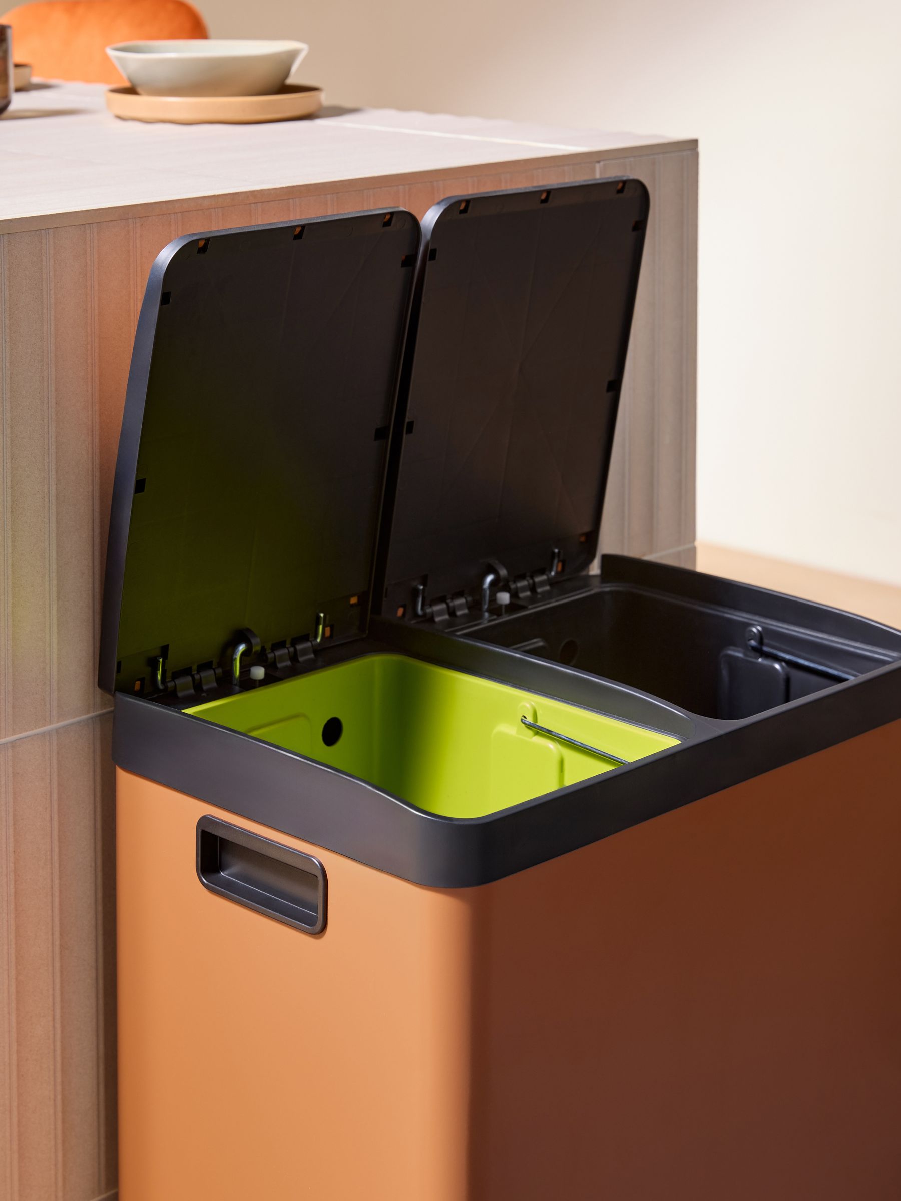 Buy MADE.COM Terracotta 2 Section 60 Litre Recycling and Waste