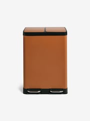 MADE.COM Terracotta 2 Section 60 Litre Recycling and Waste Colter Bin - Image 4 of 4