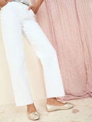 Friends Like These Gold Standard Fit Twist Detail Round Toe Flat Ballerina Pump Shoes - Image 3 of 5