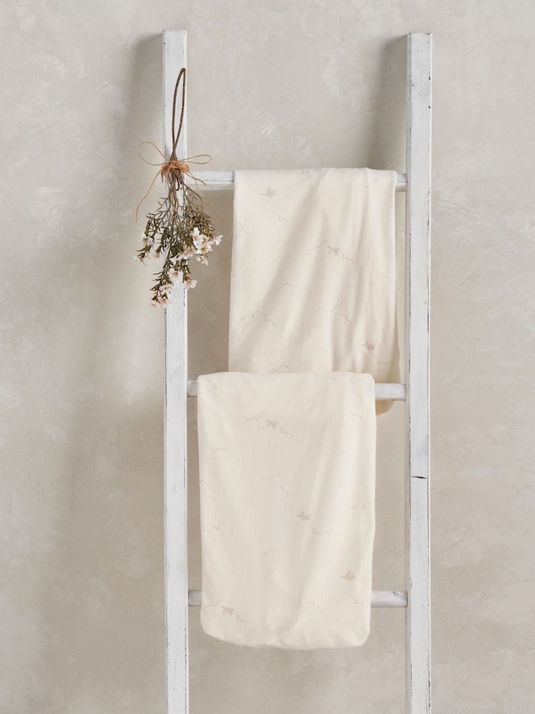Mamas & Papas 2 Pack Cream 100% Cotton Welcome To The World Duckling Cotbed Fitted Sheets - Image 1 of 5