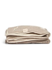 Mamas & Papas Mocha 100% Cotton Welcome To The World Duckling Knitted Blanket - Image 6 of 7