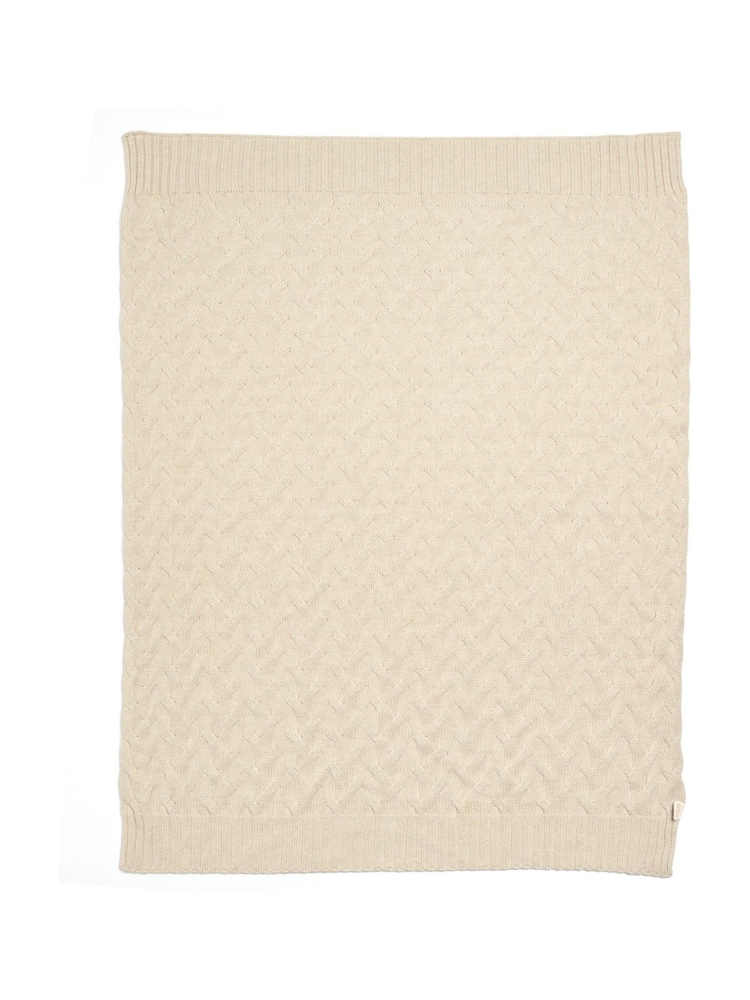 Mamas & Papas Mocha 100% Cotton Welcome To The World Duckling Knitted Blanket - Image 7 of 7