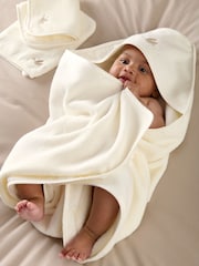 Mamas & Papas 3 Piece Cream Welcome To The World Duckling 100% Cotton Towelling Set - Image 1 of 6