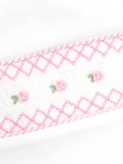 Jojo Maman Bébé White 100% Cotton Bib Mittens 2 Pack - Image 2 of 3