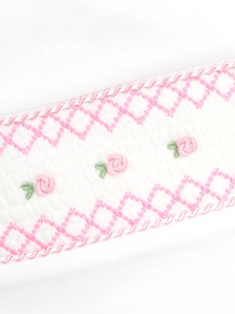 Jojo Maman Bébé White 100% Cotton Bib Mittens 2 Pack - Image 2 of 3
