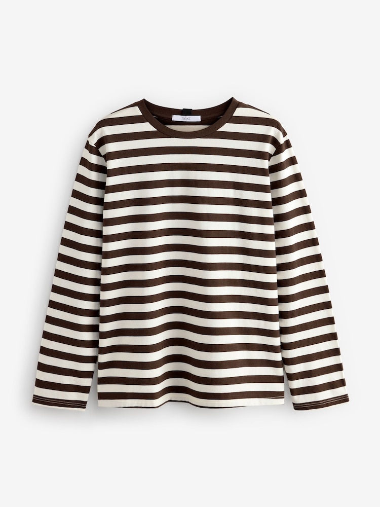 Chocolate Brown Slouch Fit Long Sleeve Top - Image 5 of 7