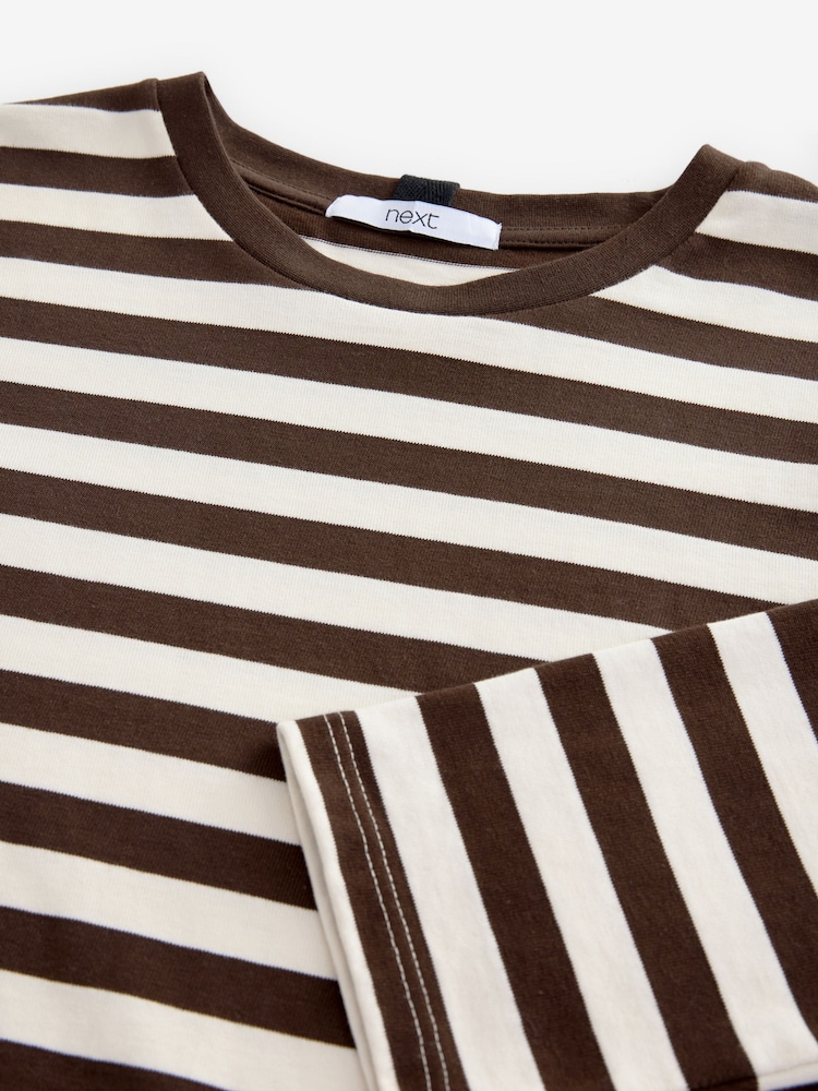 Chocolate Brown Slouch Fit Long Sleeve Top - Image 6 of 7