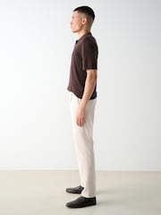 Piedra claro - Belted Cotton Linen Trousers - Imagen 4 de 10