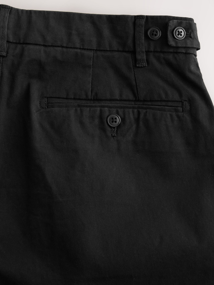Black Slim Fit Signature Chino Trousers With Silk - Image 4 of 4