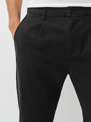 Black Slim Fit Signature Chino Trousers With Silk - Image 5 of 10