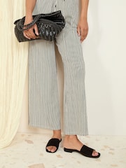 Friends Like These Black Wide Fit Low Block Heel Faux Suede Mule Sandals - Image 2 of 8