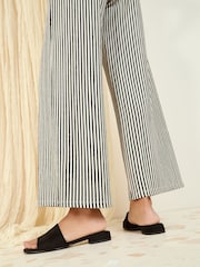 Friends Like These Black Wide Fit Low Block Heel Faux Suede Mule Sandals - Image 4 of 8