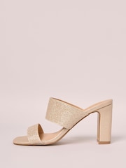 Friends Like These Gold Standard Fit Double Strap Block Mid Heel Mule Sandals - Image 5 of 5