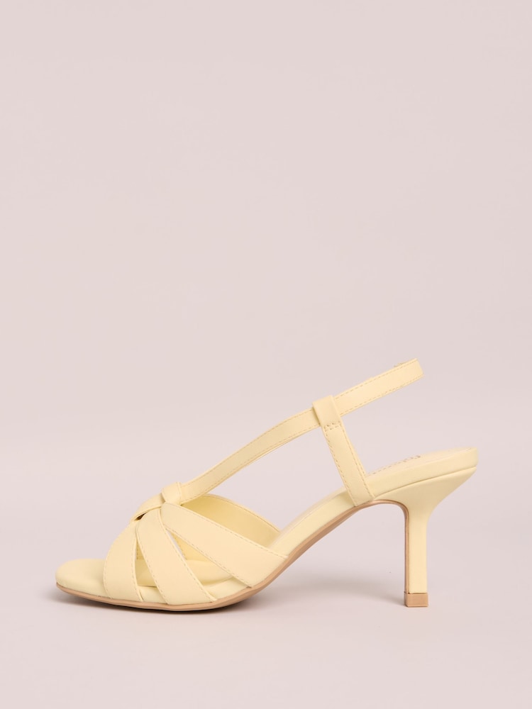 Gelb - Friends Like These Knot Detail Multi Strap Stiletto Heels Faux Leather Sandals - Bild 5 von 5 Gelb - Friends Like These Knot Detail Multi Strap Stiletto Heels Faux Leather Sandals - Bild 5 von 5