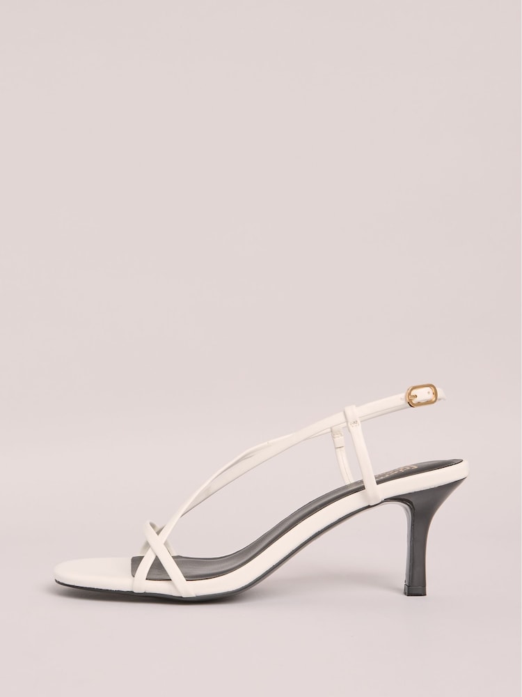 Bela - Friends Like These Minimal Strappy Faux Leather Mid čevlji z visoko peto sandali - Slika 5 iz 5 Bela - Friends Like These Minimal Strappy Faux Leather Mid čevlji z visoko peto sandali - Slika 5 iz 5
