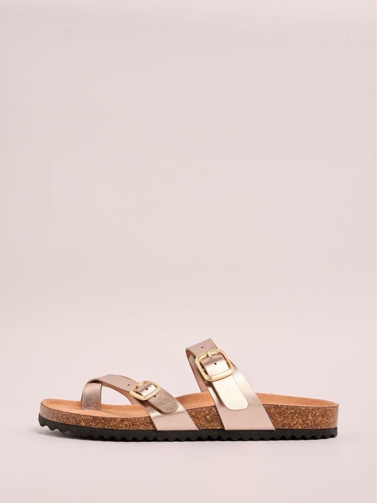 Friends Like These Rose Gold Toe Thong Comfort Footbed Flat Sandals - Image 5 of 5