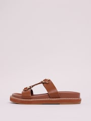 Friends Like These Brown Comfort Flatform Ring Hardwear Chunky Footbed Sandals - Image 5 of 5