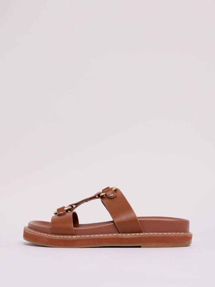 Friends Like These Brown Comfort Flatform Ring Hardwear Chunky Footbed Sandals - Image 5 of 5
