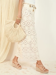 Friends Like These Nude Wide Fit Diamante Jewel Multi Strap Comfort Wedge Sandals - Image 3 of 5