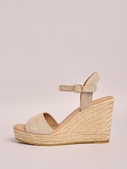 Friends Like These Neutral Standard Fit Ankle Strap Espadrille Wedges Sandals - Image 5 of 5