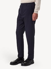 NN.07 Blue Navy Billie Slim Leg Seersucker Tailored Trousers - Image 4 of 6