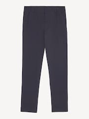 NN.07 Blue Navy Billie Slim Leg Seersucker Tailored Trousers - Image 5 of 6