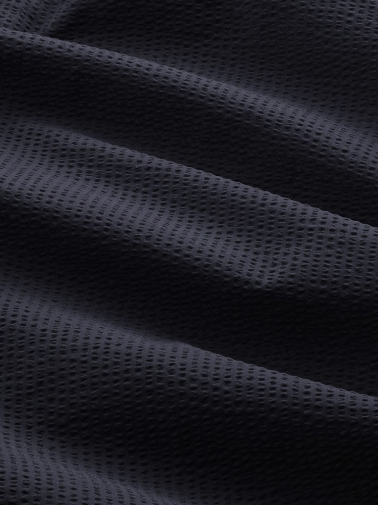NN.07 Blue Navy Billie Slim Leg Seersucker Tailored Trousers - Image 6 of 6