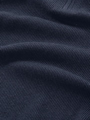 NN.07 Blue Hanzie Zip Knit Polo Shirt - Image 8 of 8