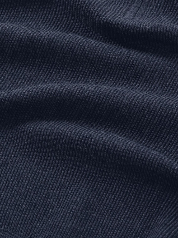 NN.07 Blue Hanzie Zip Knit Polo Shirt - Image 8 of 8