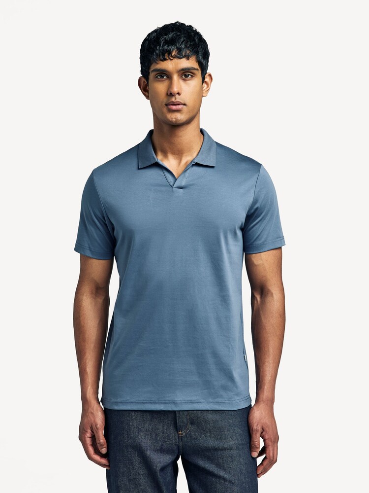 NN.07 Blue Paul Pique Polo Shirt - Image 1 of 9 NN.07 Blue Paul Pique Polo Shirt - Image 1 of 9