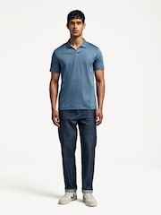 NN.07 Blue Paul Pique Polo Shirt - Image 4 of 9