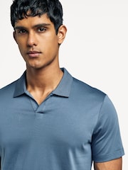 NN.07 Blue Paul Pique Polo Shirt - Image 5 of 9