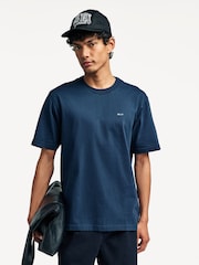 NN.07 Navy Blue Adam Logo T-Shirt - Image 1 of 8