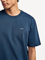 NN.07 Navy Blue Adam Logo T-Shirt - Image 4 of 8