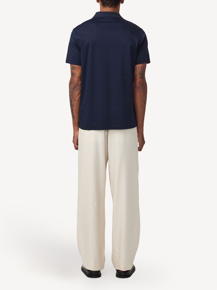 NN.07 Navy Blue Paul Pique Polo Shirt - Image 2 of 6