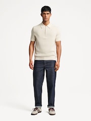 NN.07 Natural Hanzie Zip Knit Polo Shirt - Image 4 of 8