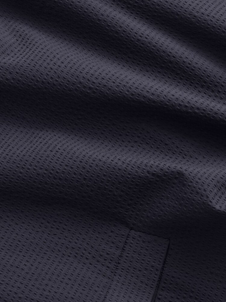 NN.07 Blue Navy Zander Seersucker Overshirt - Image 5 of 5