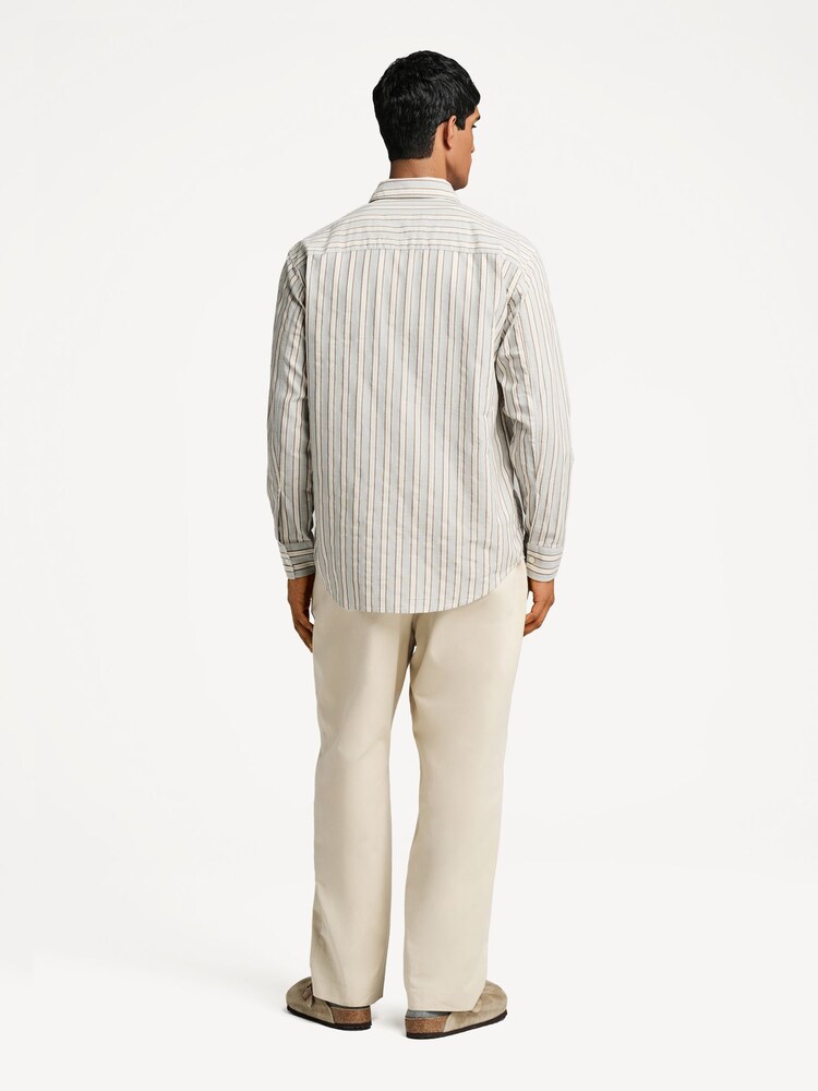 NN.07 Brown Stripe Freddy Shirt - Image 2 of 9 NN.07 Brown Stripe Freddy Shirt - Image 2 of 9