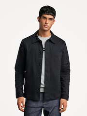 NN.07 Black Olav Patch Pocket Chore Jacket - Image 1 of 8
