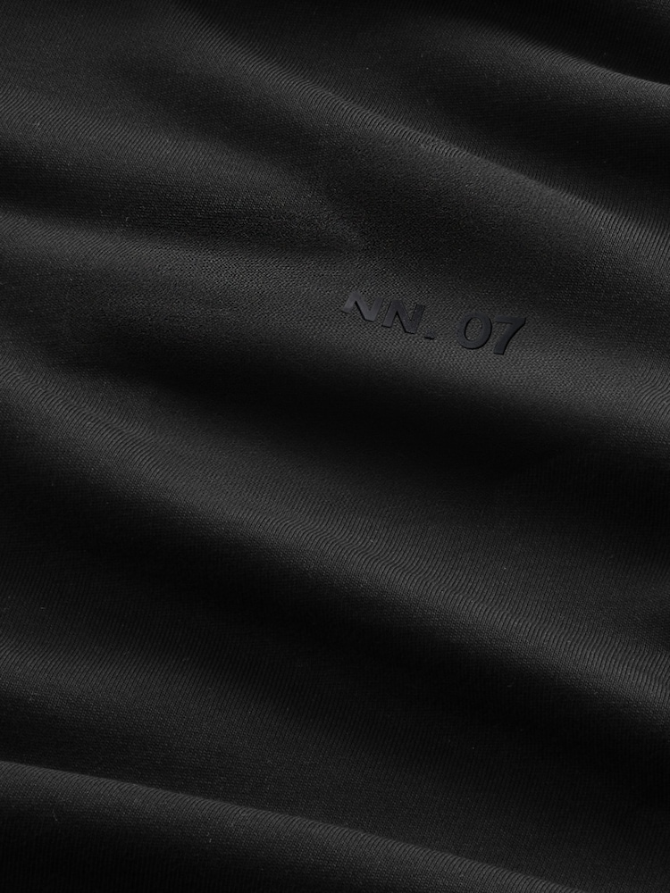NN.07 Black Black David Logo Crewneck Sweatshirt - Image 6 of 6